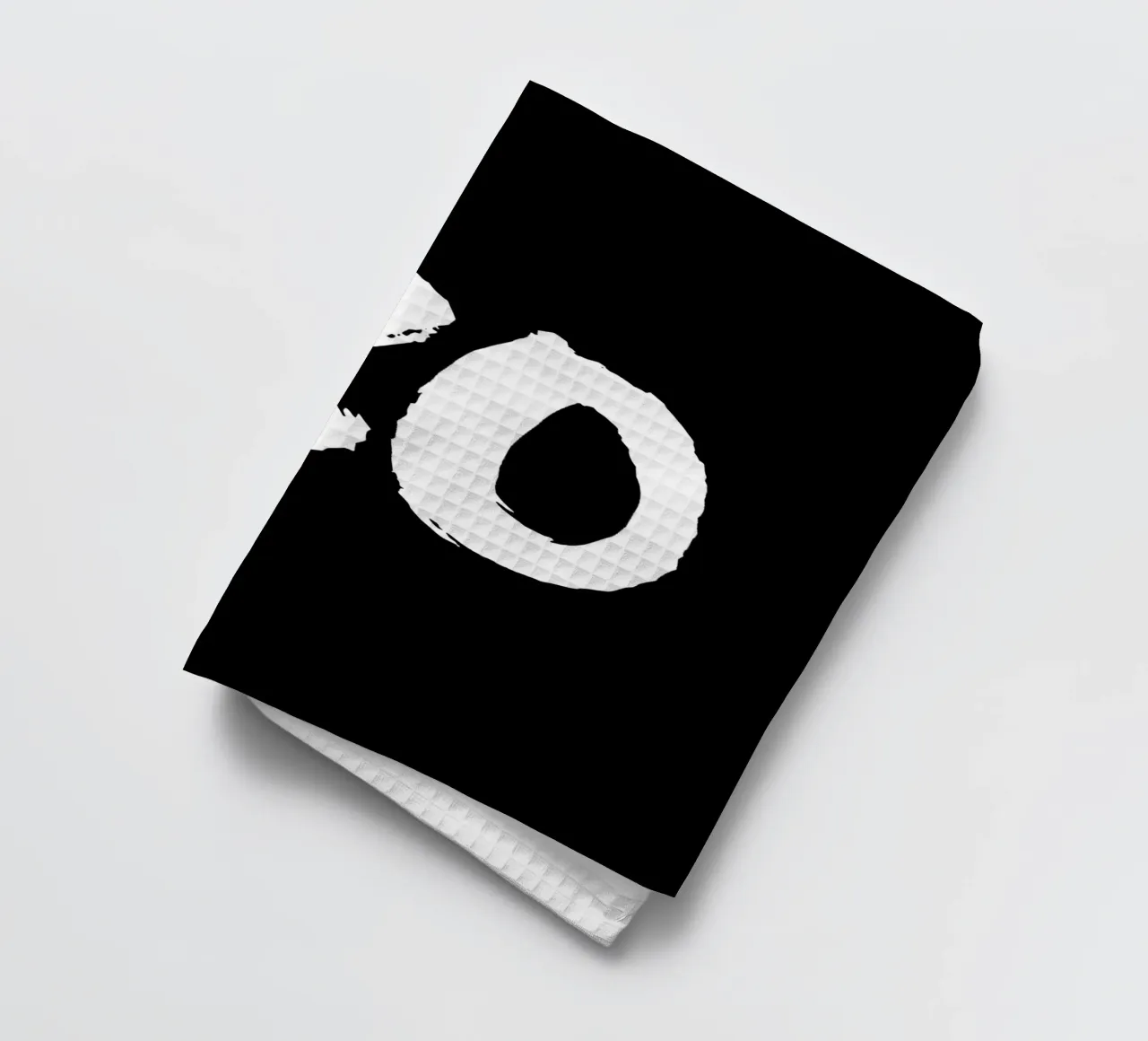 XO Abbracci e baci Design tipografico in bianco e nero canovaccio da cucina da THE MOTIVATED TYPE