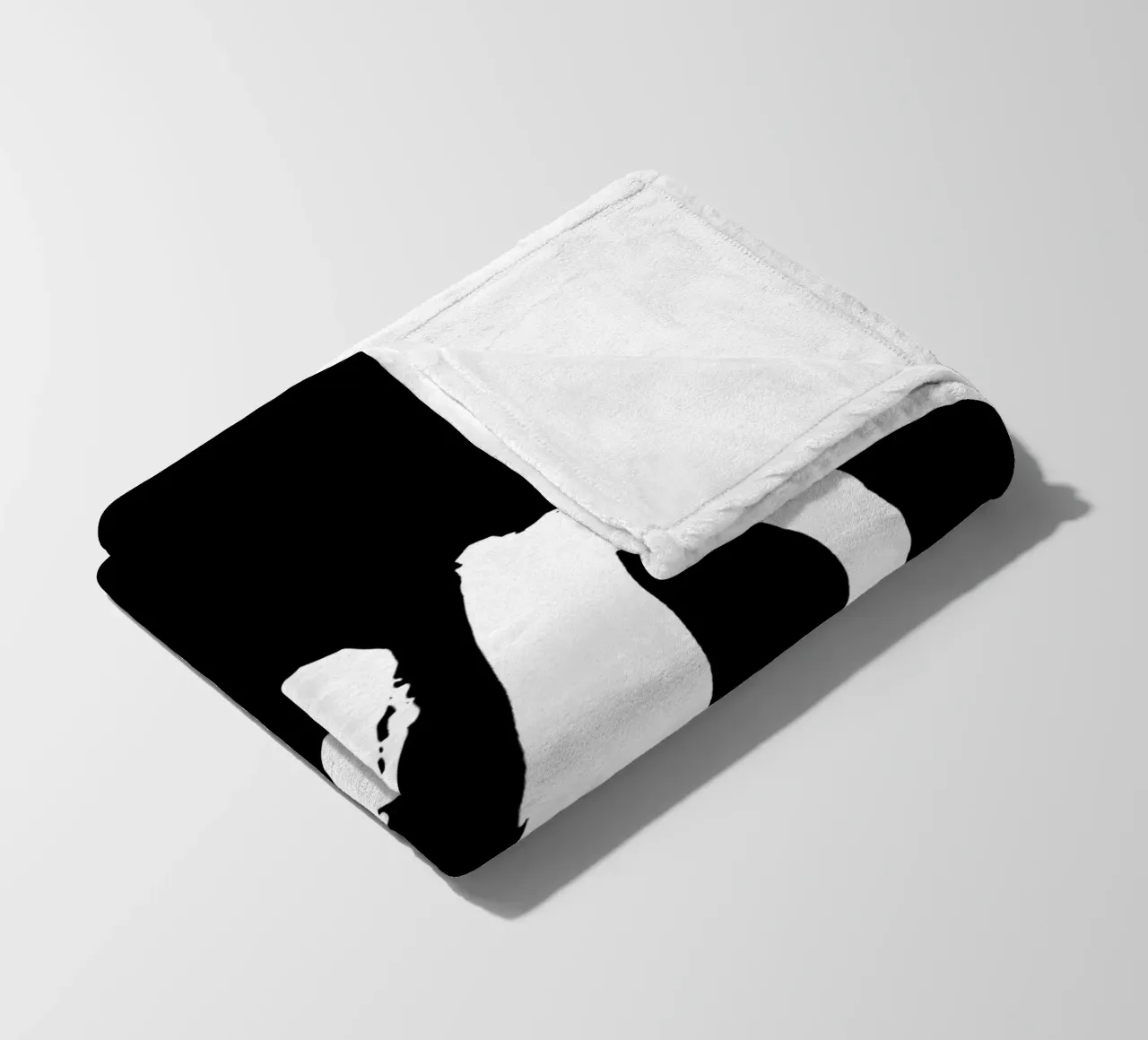 XO Abbracci e baci Design tipografico in bianco e nero coperta in pile da THE MOTIVATED TYPE