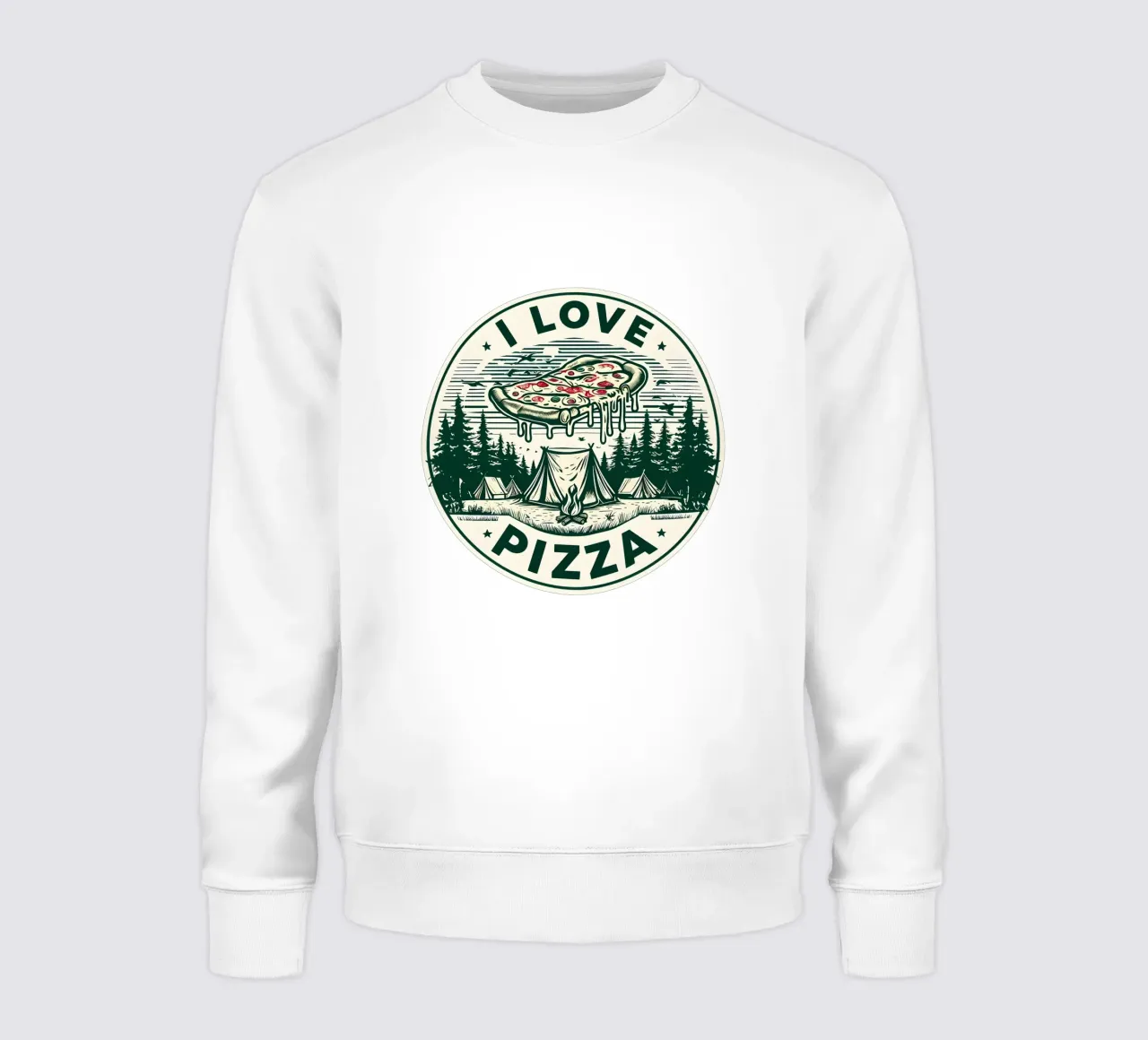 I love Vintage Pizza sweatshirt by RETRO VINTAGE EDITION