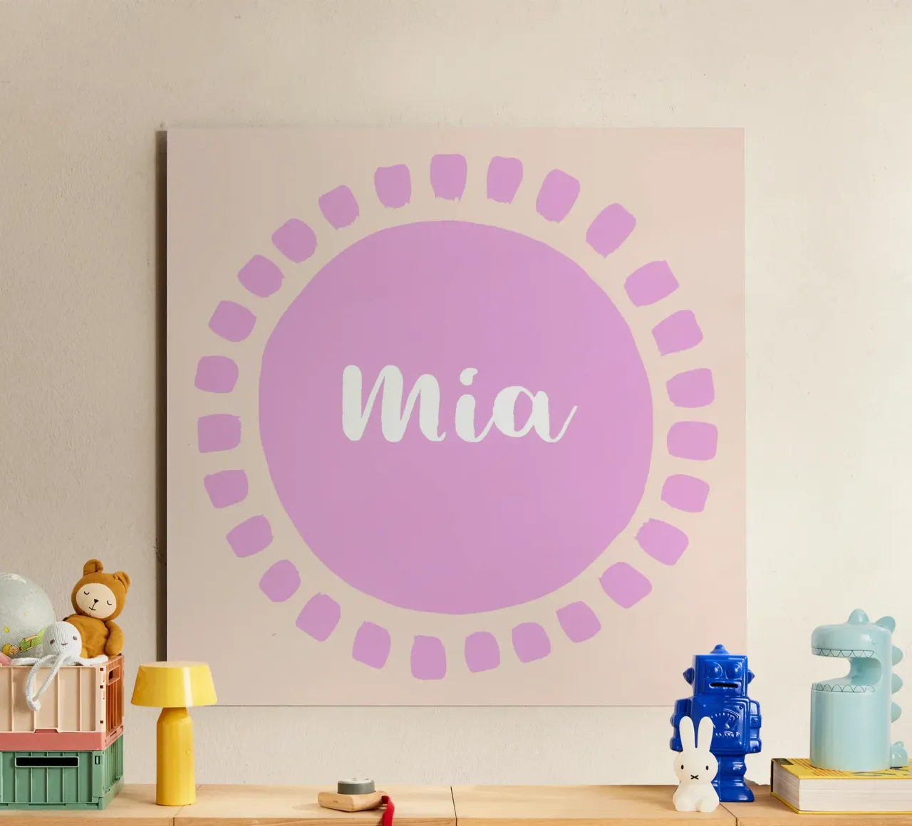 Sonne in rosa alluminio dibond da All Colours