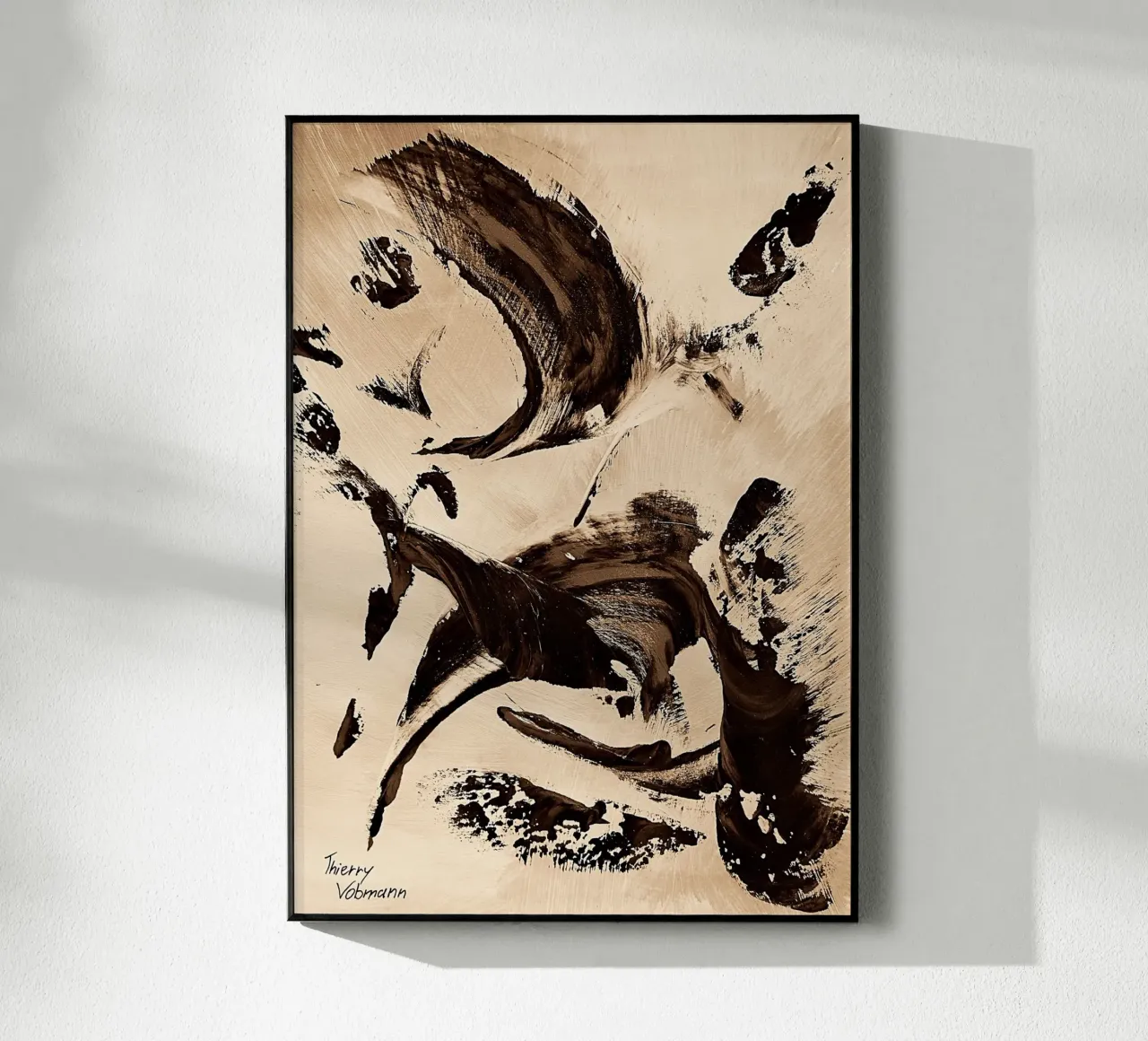 SEPIA 30 acrylic glass by Thierry Vobmann Abstract painting