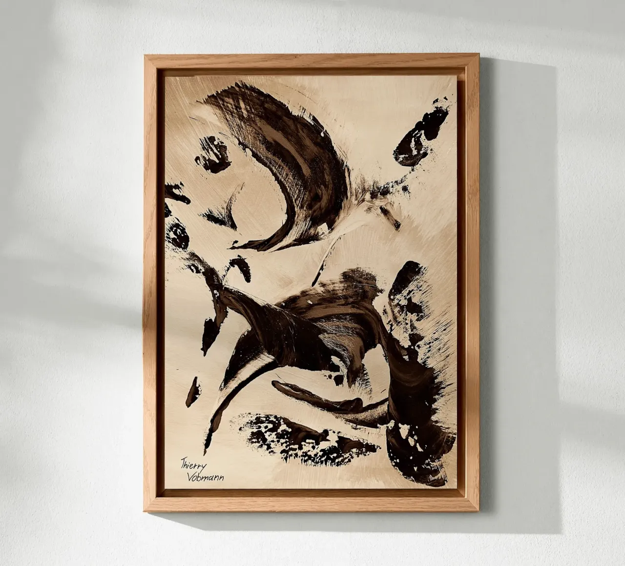 SEPIA 30 alu-dibond by Thierry Vobmann Abstract painting