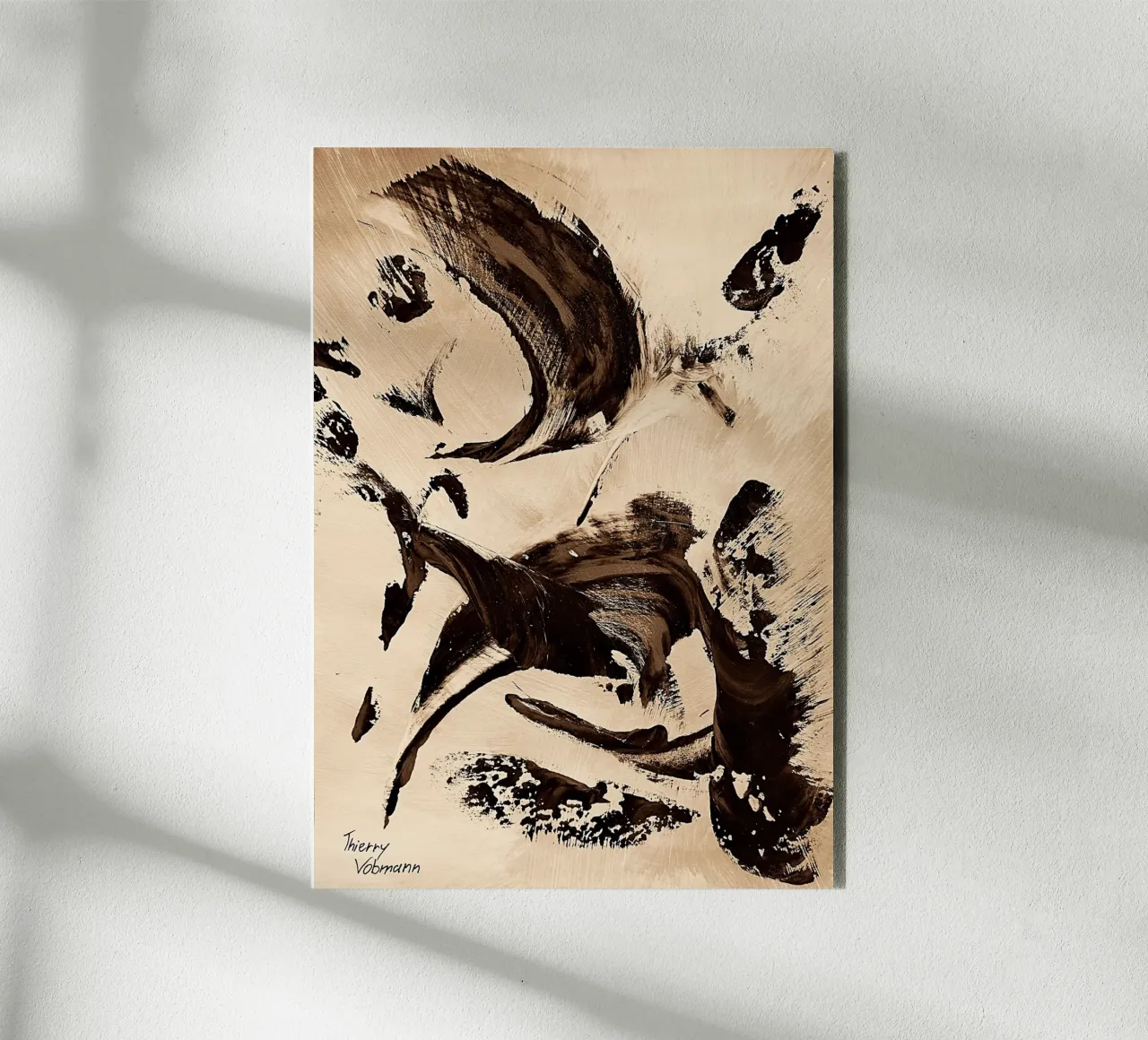 SEPIA 30 alu-dibond by Thierry Vobmann Abstract painting