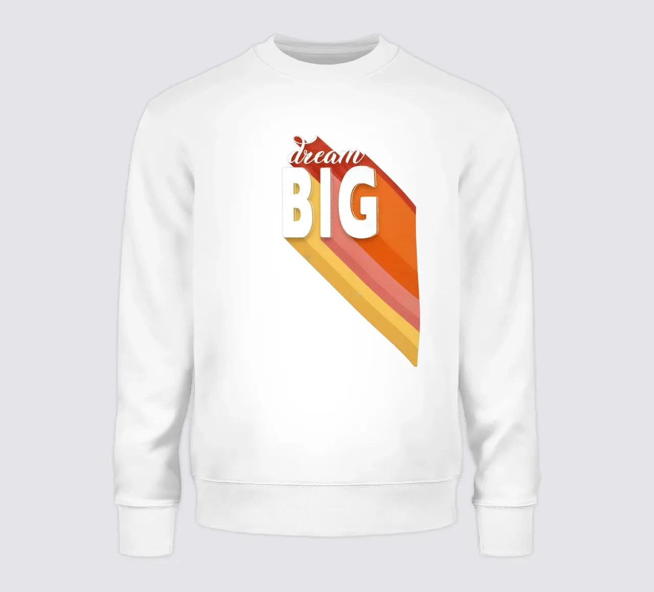 Dream Big Retro Typography Motivational Wall Art felpa da showmemars