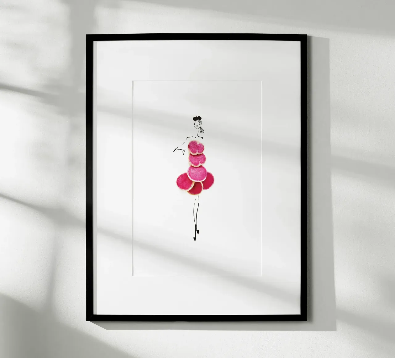 Watermelon Radish poster con telaio in plastica da Gretchen Roehrs