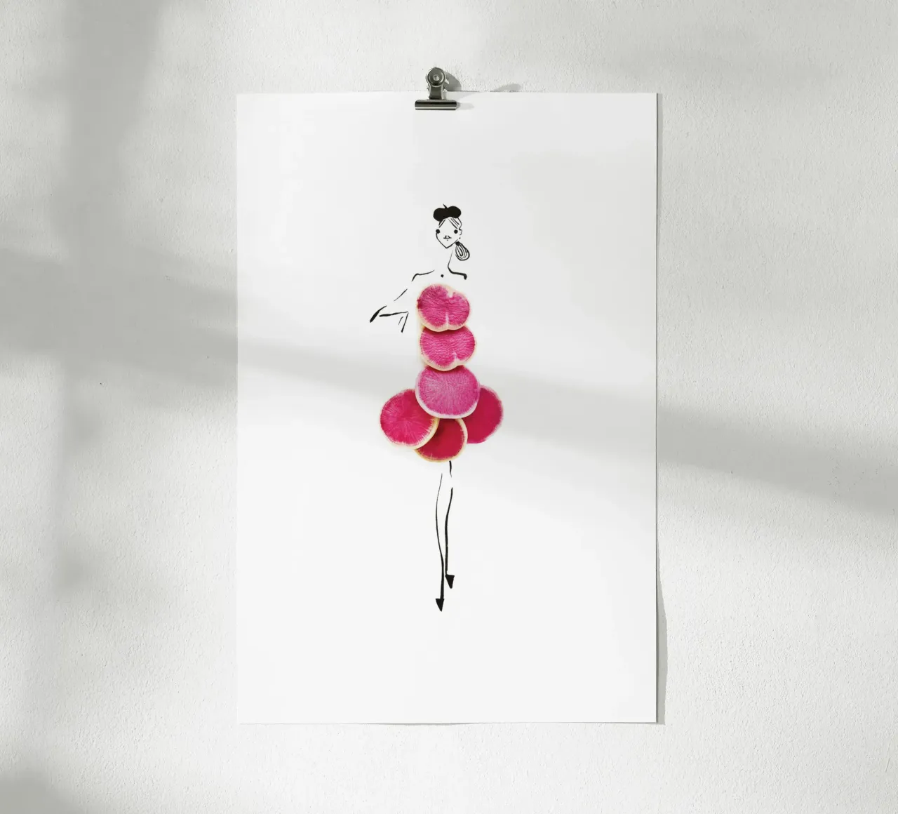 Watermelon Radish poster con telaio in plastica da Gretchen Roehrs