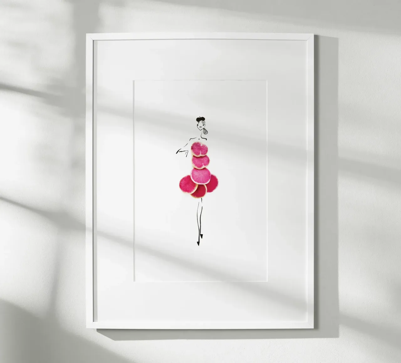 Watermelon Radish poster con telaio in plastica da Gretchen Roehrs