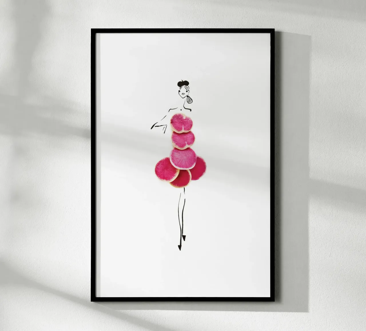 Watermelon Radish poster con telaio in plastica da Gretchen Roehrs
