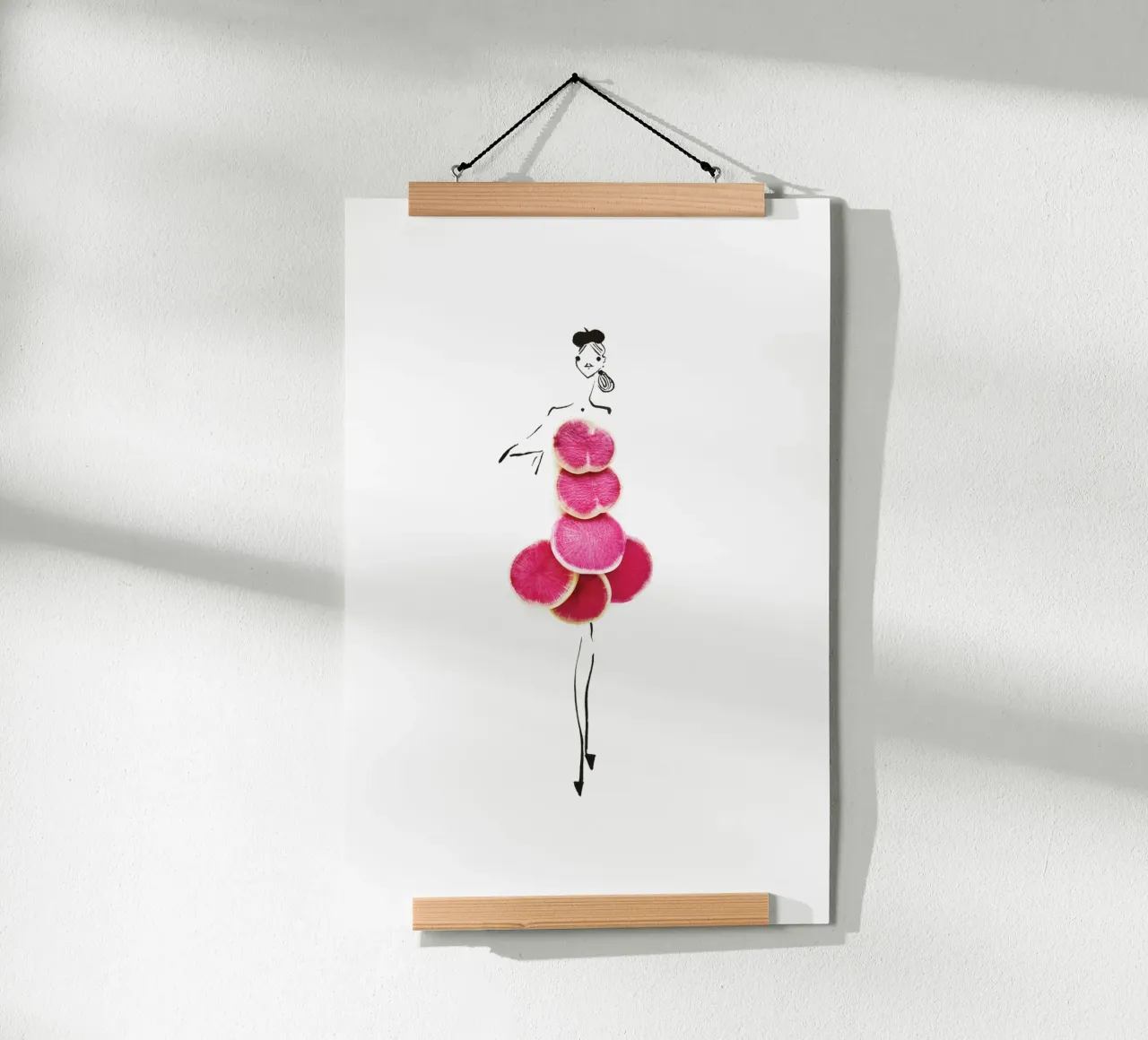 Watermelon Radish poster con telaio in plastica da Gretchen Roehrs