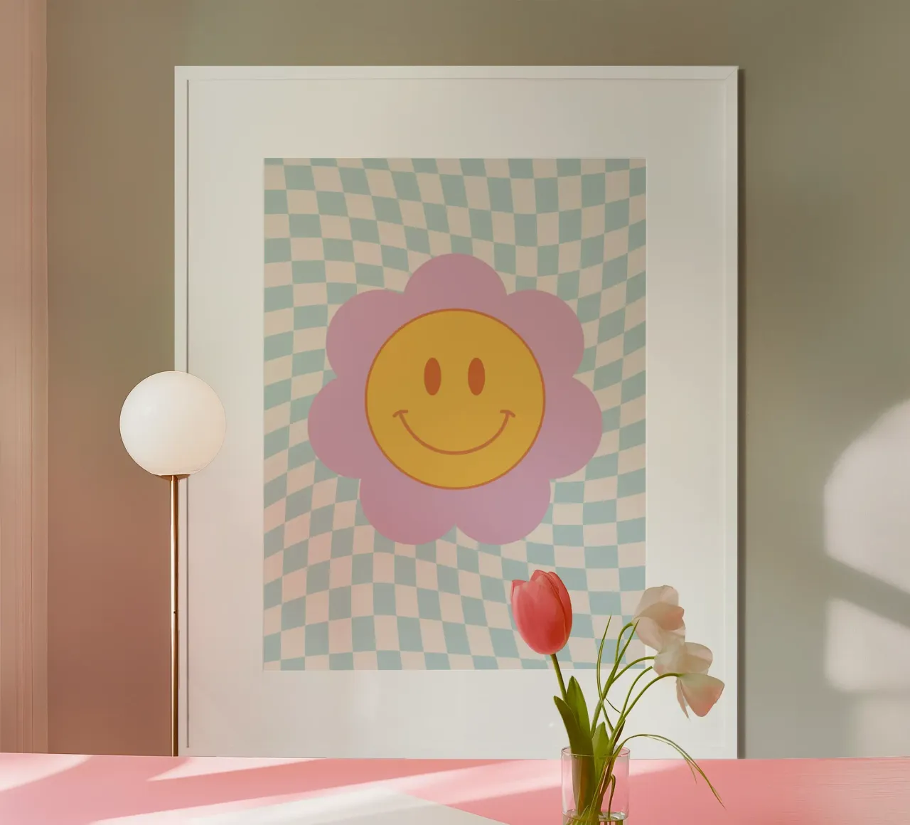 Groovy Smiley Face poster by Paigaam Studio