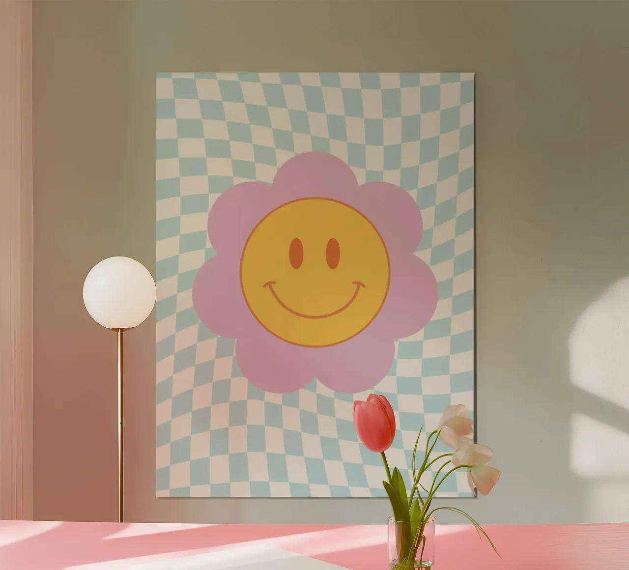 Groovy Smiley Face poster by Paigaam Studio