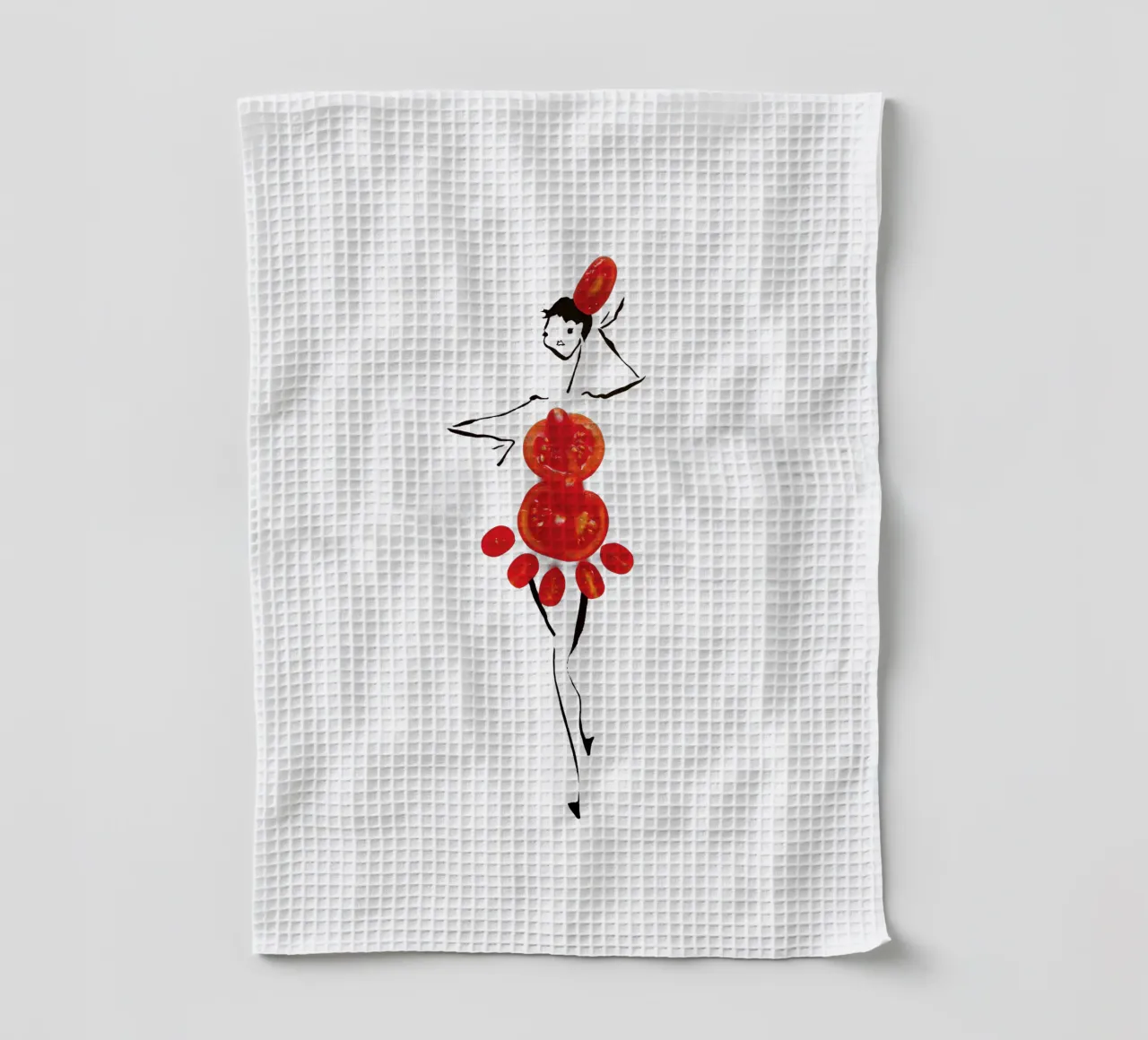 You Say Tomato, I Say Tomato tea towel by Gretchen Roehrs