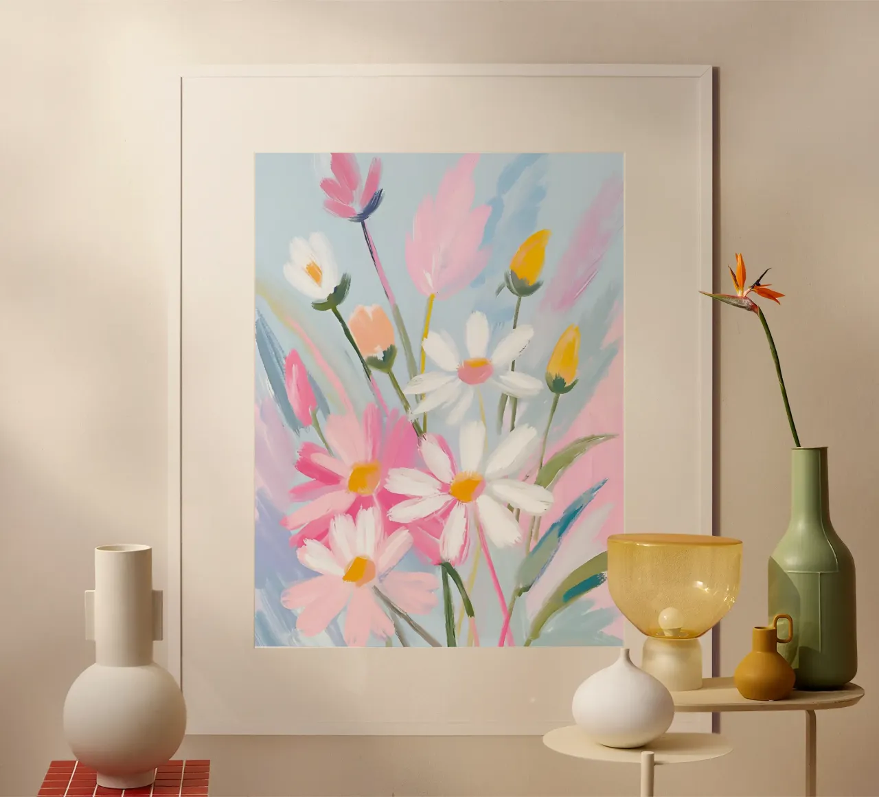 Wildflumen poster con telaio in legno da Ohkimiko