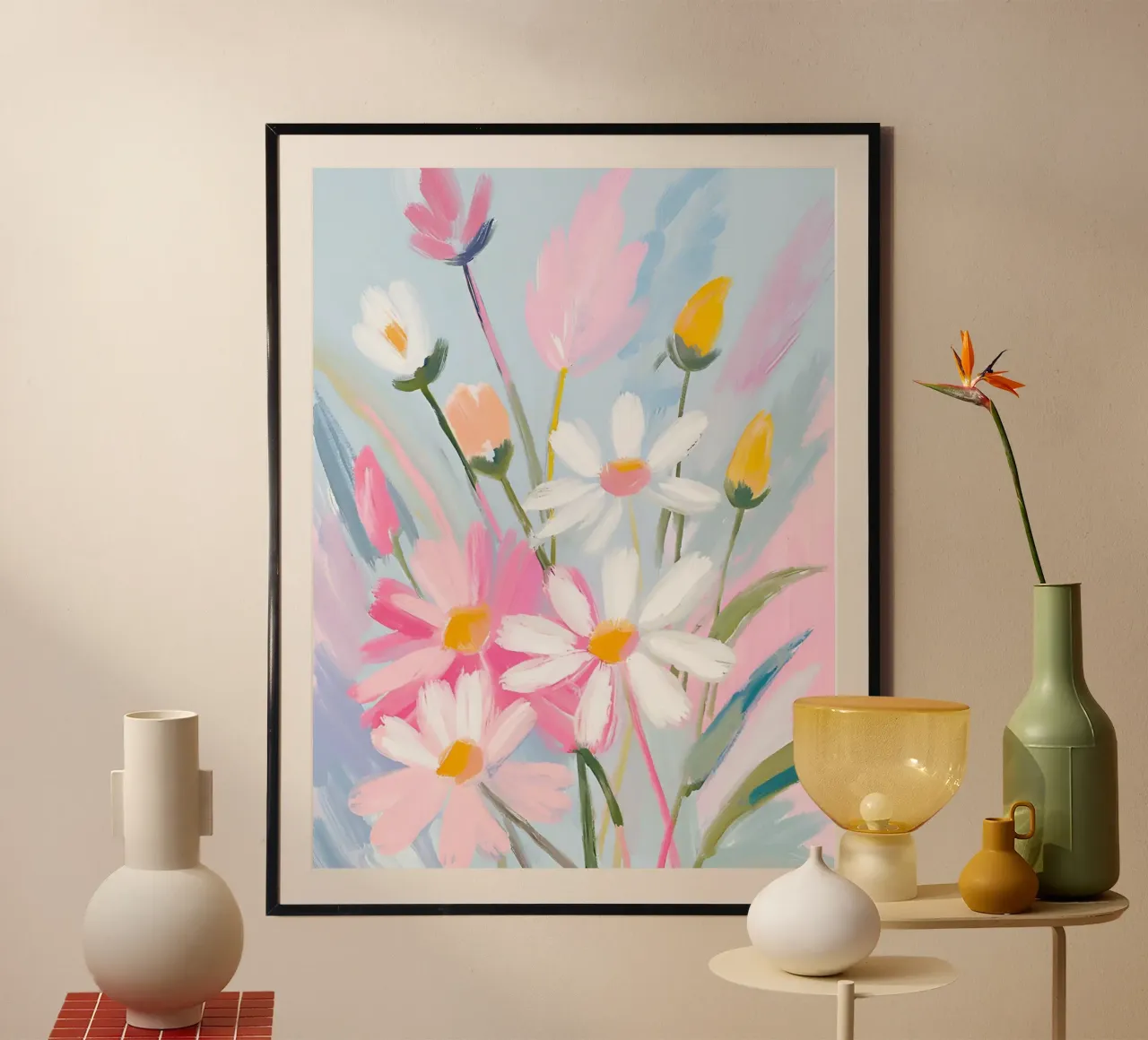 Wildflumen poster con telaio in legno da Ohkimiko