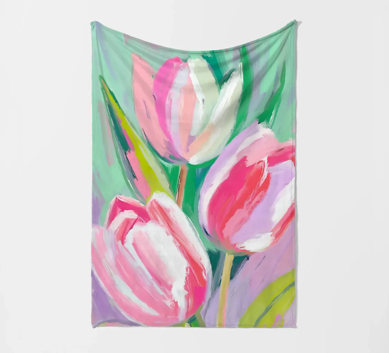 Drei Tulpen fleece blanket by Ohkimiko