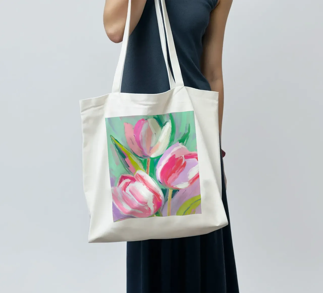 Drei Tulpen tote bag by Ohkimiko