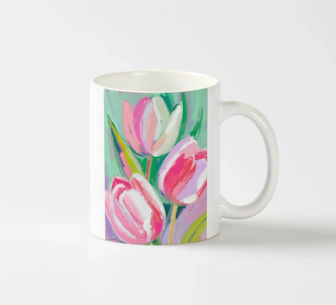 Drei Tulpen tazza in ceramica da Ohkimiko
