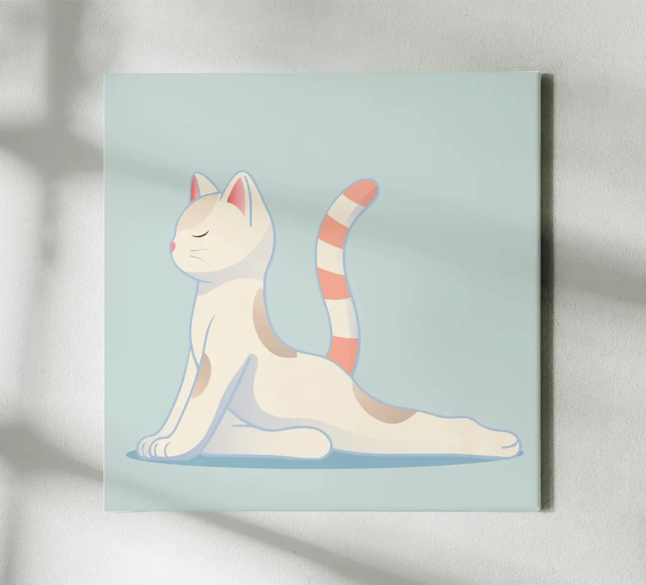 Chat dans une position de yoga douce toile de namosh
