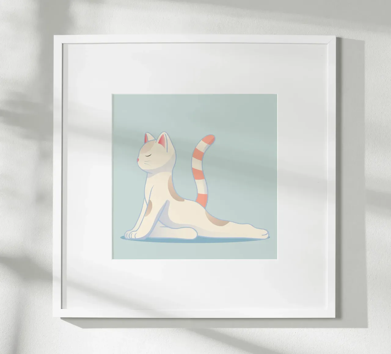 Chat dans une position de yoga douce hahnemühle de namosh