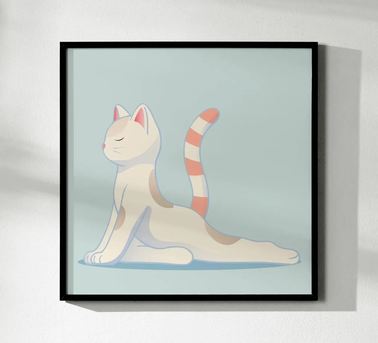 Chat dans une position de yoga douce hahnemühle de namosh