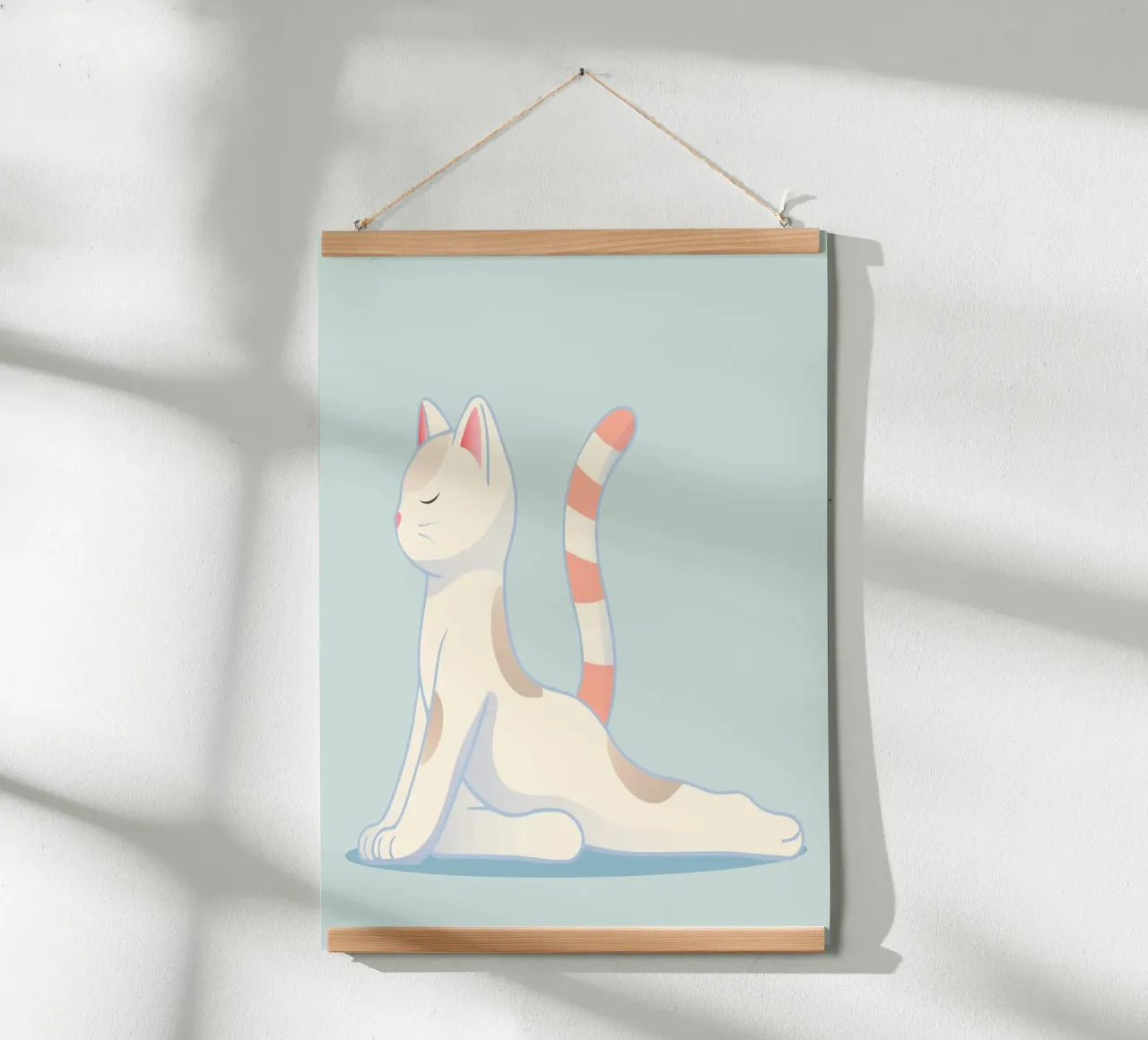Chat dans une position de yoga douce hahnemühle de namosh