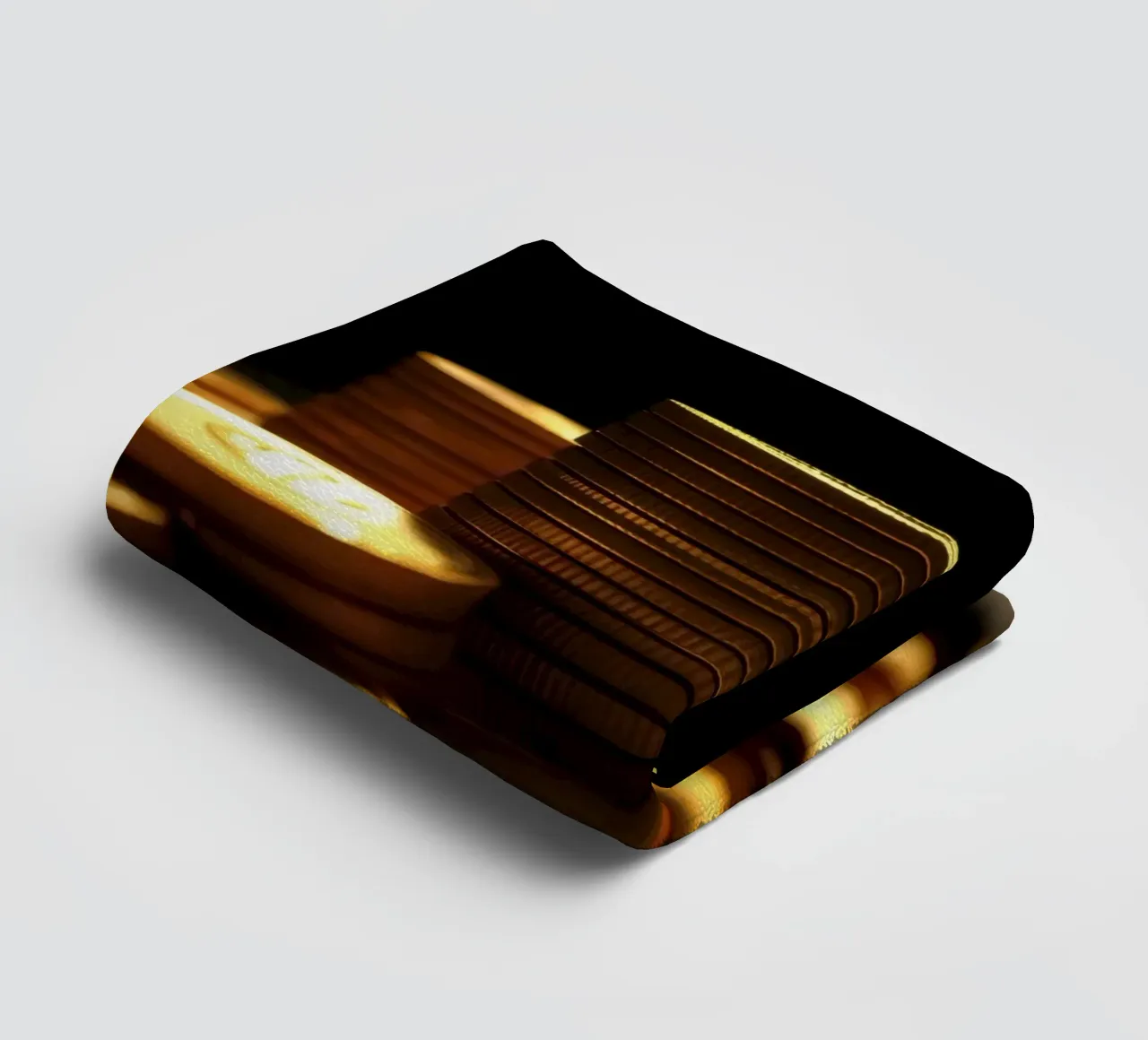 Stacks of shiny coins create a dramatic display towel by DesignDoodle