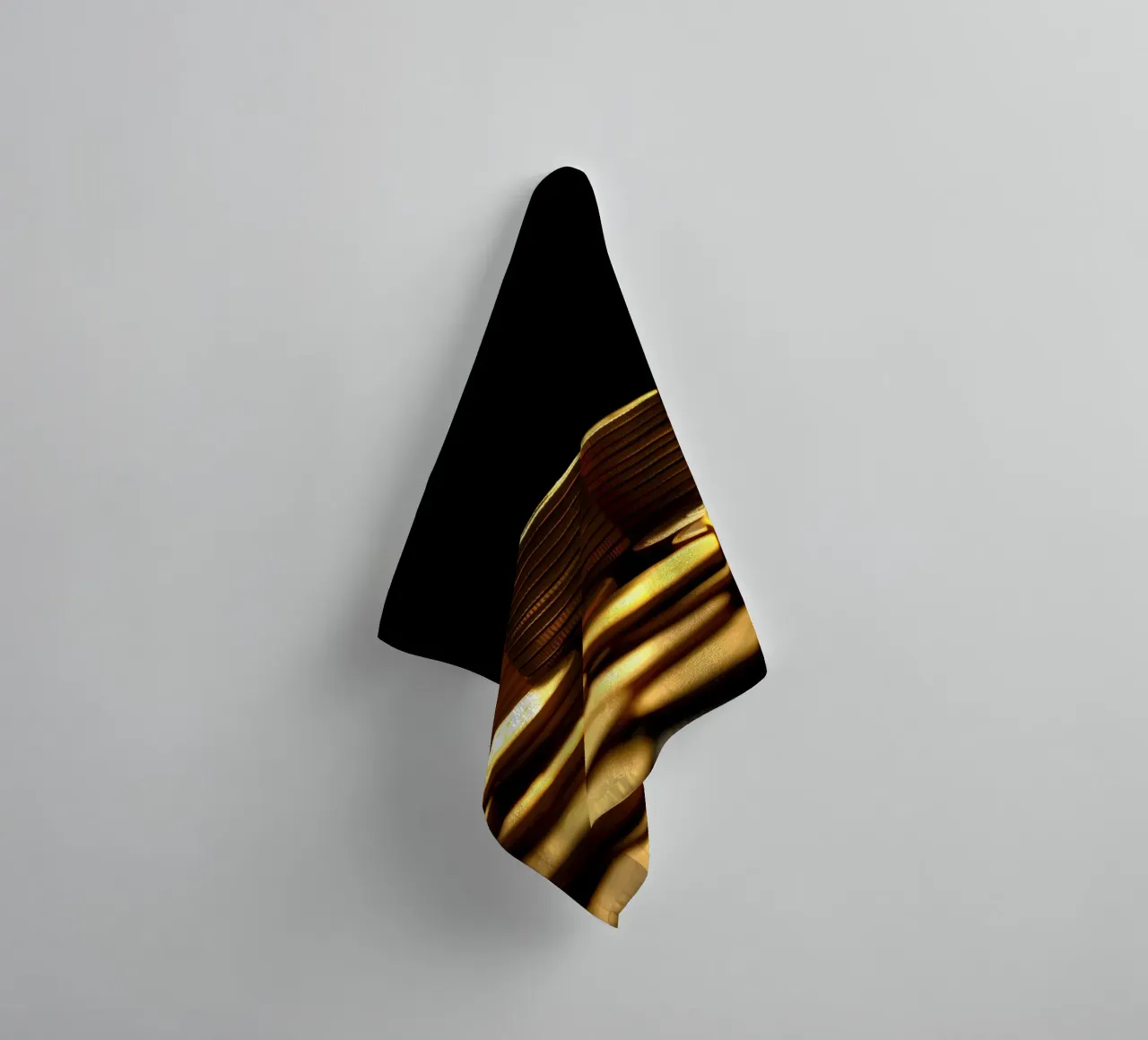 Stacks of shiny coins create a dramatic display towel by DesignDoodle