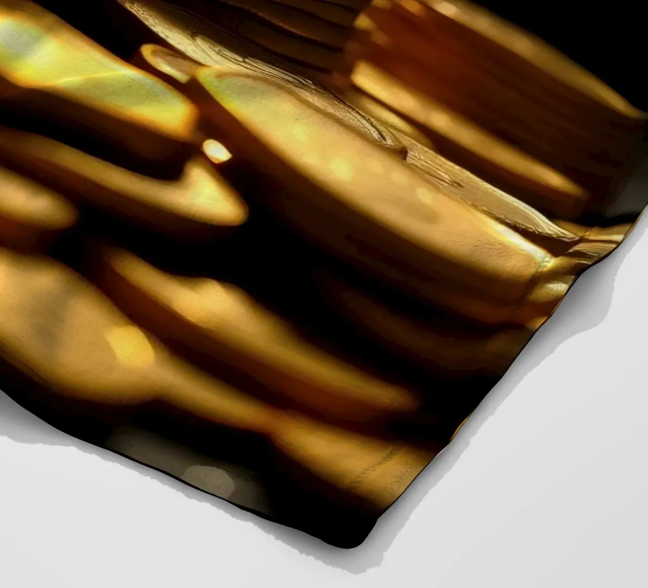 Stacks of shiny coins create a dramatic display fleece blanket by DesignDoodle
