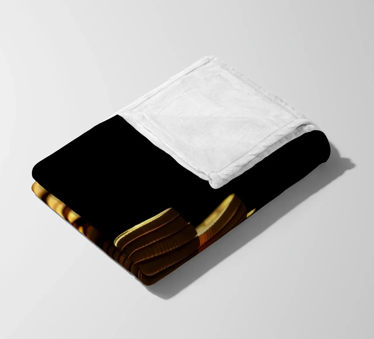 Stacks of shiny coins create a dramatic display fleece blanket by DesignDoodle