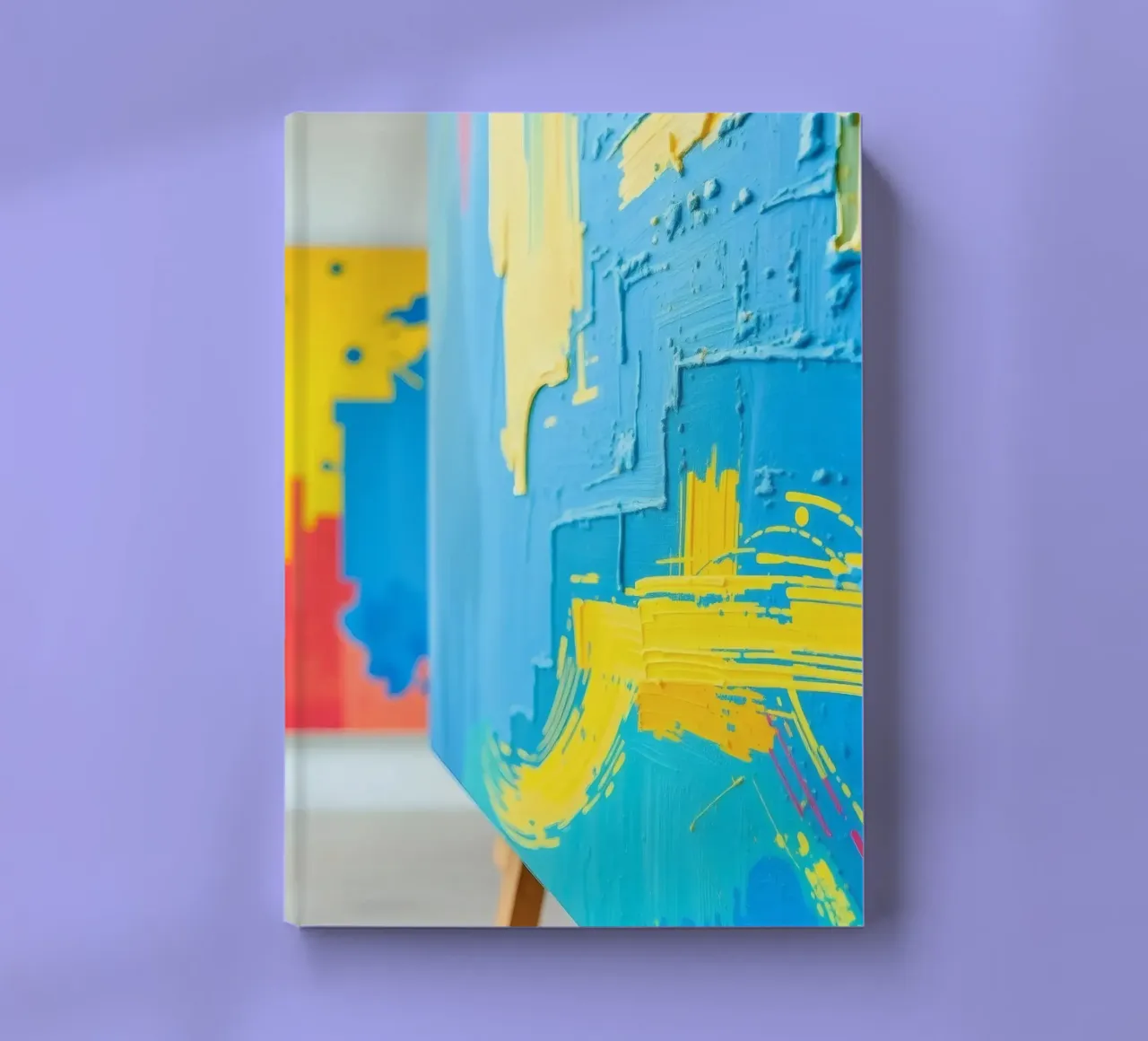 Helle abstrakte Kunst in einer modernen Galerie Notizbuch von DesignDoodle