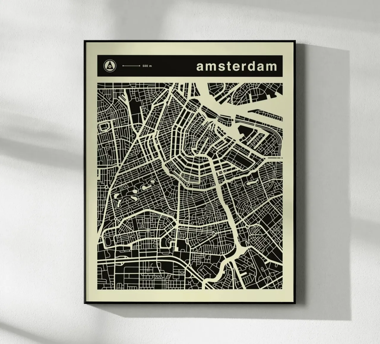 Amsterdam Map Acryl-Glas von Jazzberry Blue