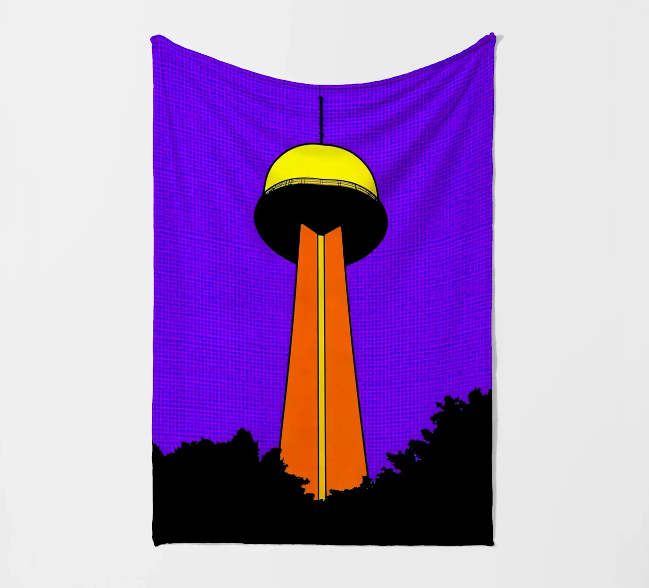 Torre - Pop Art coperta in pile da ColorCrash Gallery