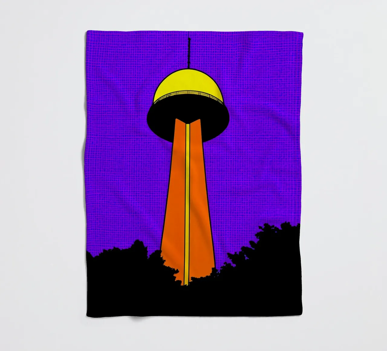 Torre - Pop Art coperta in pile da ColorCrash Gallery
