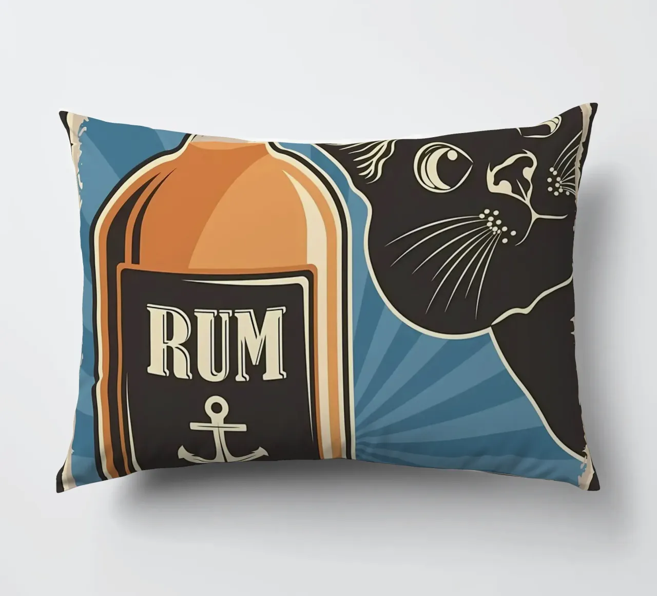 Rum e gatto cuscino da Monique A Hooper