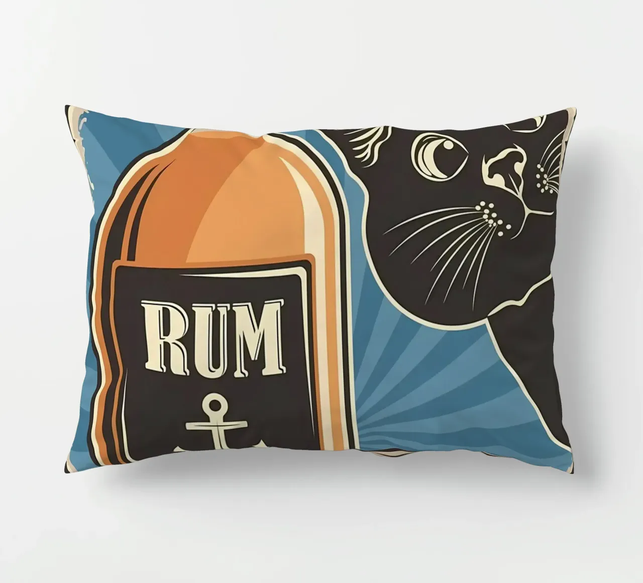 Rum e gatto cuscino da Monique A Hooper