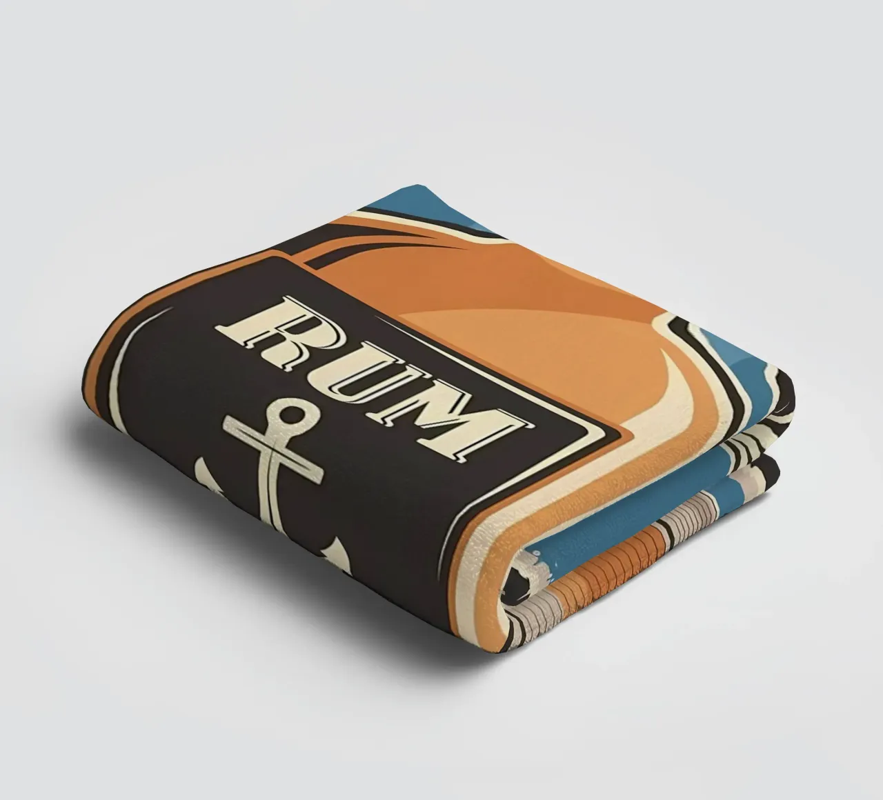 Rum and cat towel by Monique A Hooper