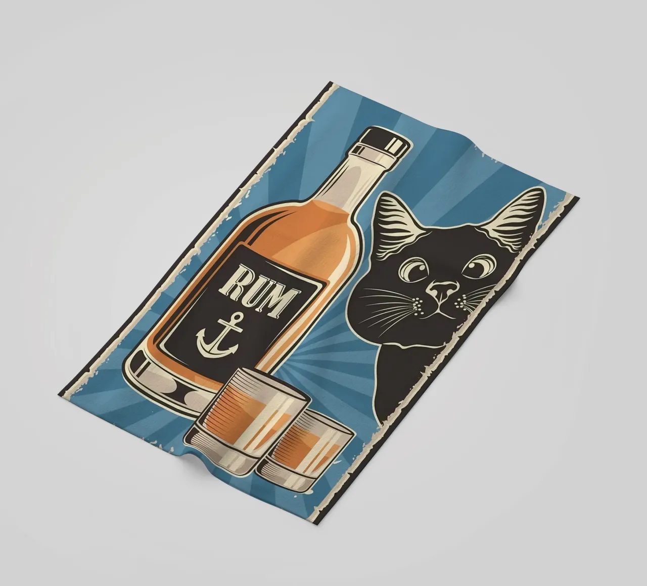 Rum e gatto telo mare da Monique A Hooper