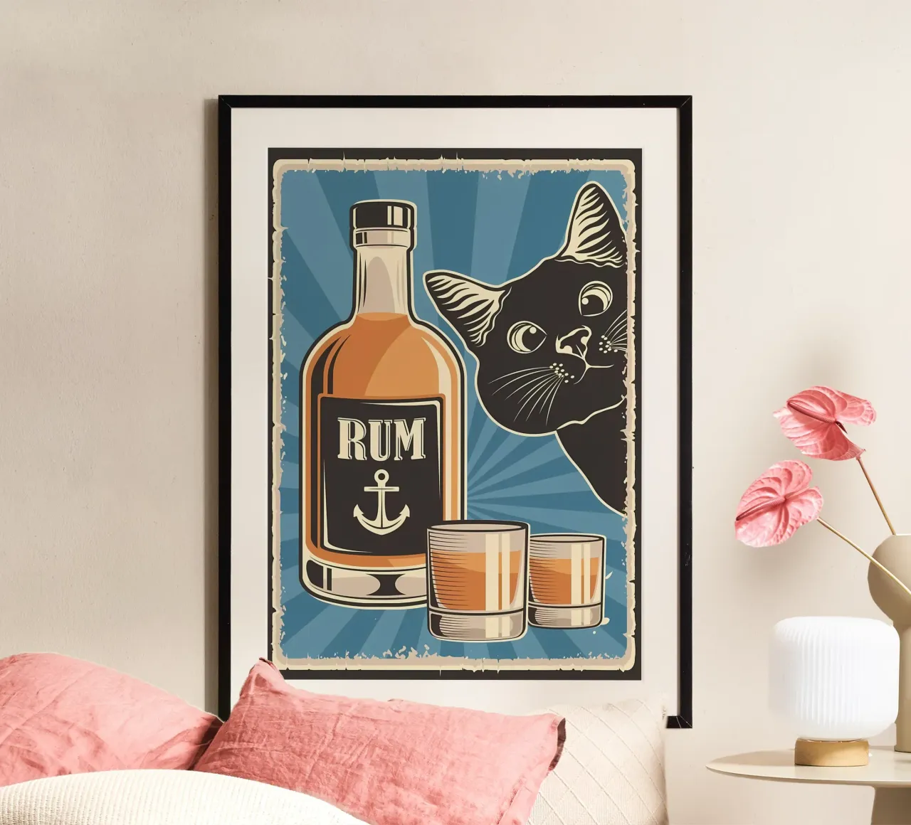 Rum e gatto carta hahnemühle da Monique A Hooper