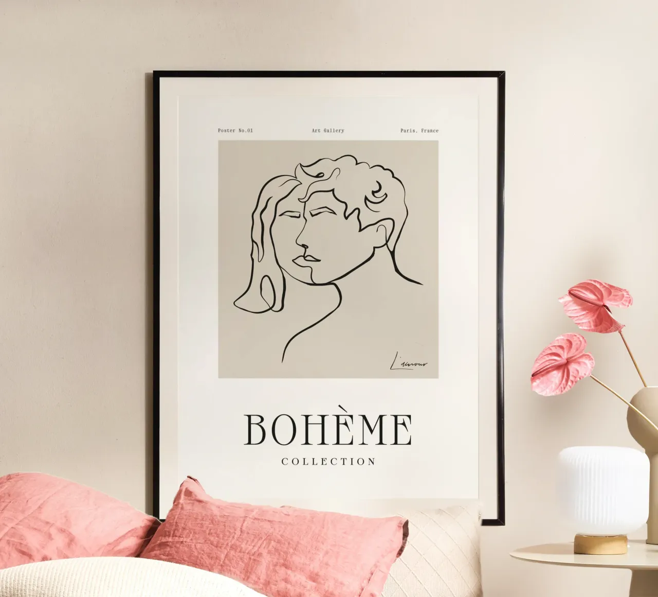 Bohemian Collection No 07 poster con telaio in plastica da treechild