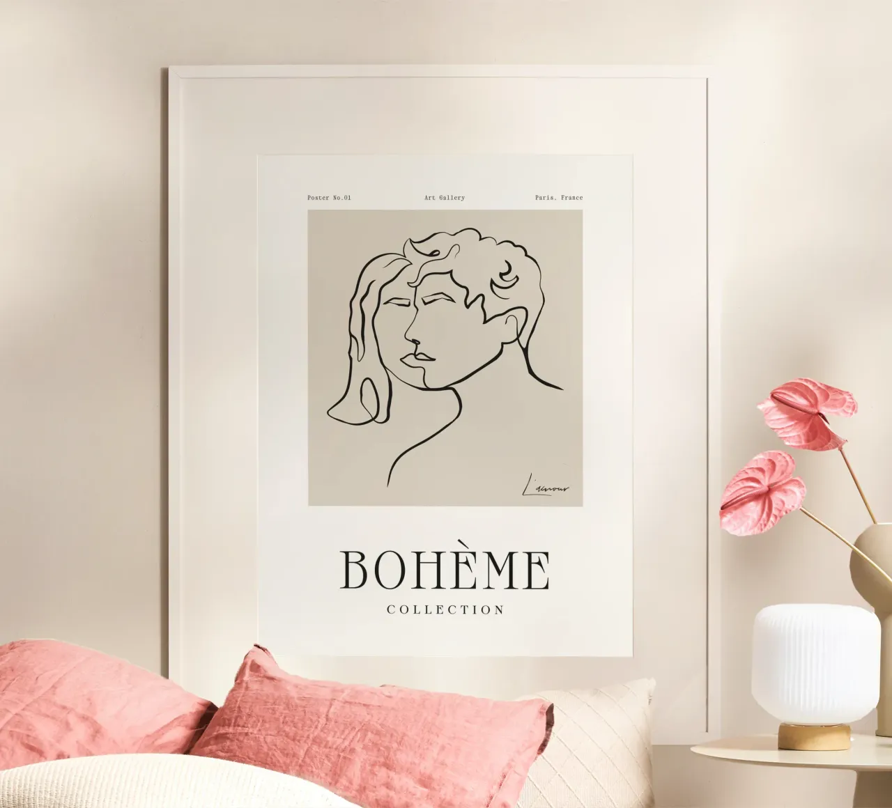 Bohemian Collection No 07 poster con telaio in plastica da treechild