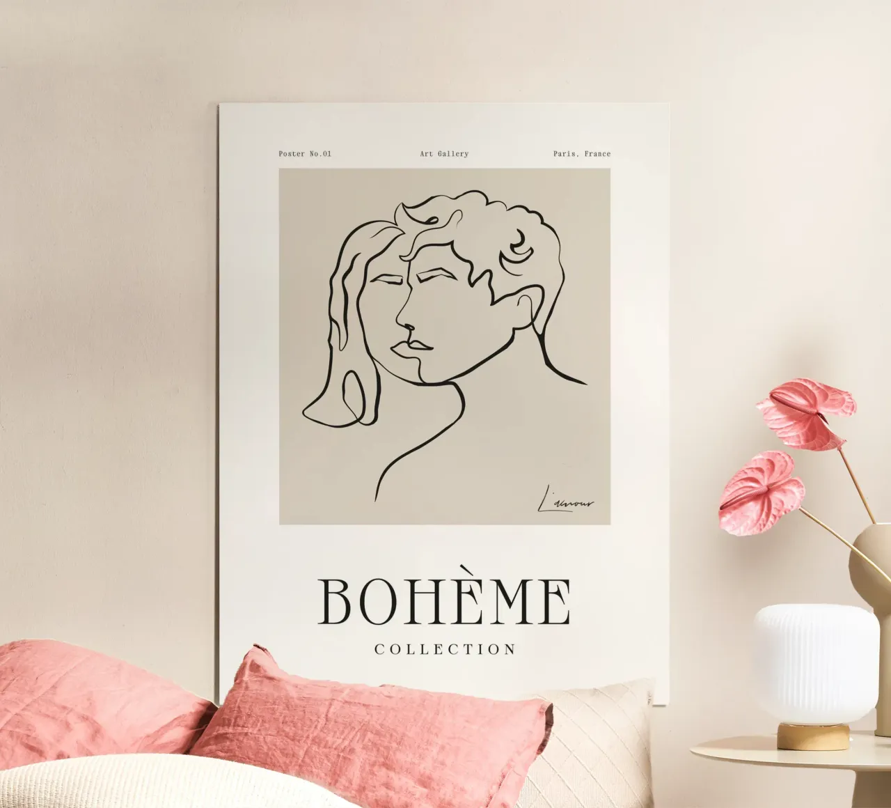 Bohemian Collection No 07 poster con telaio in plastica da treechild