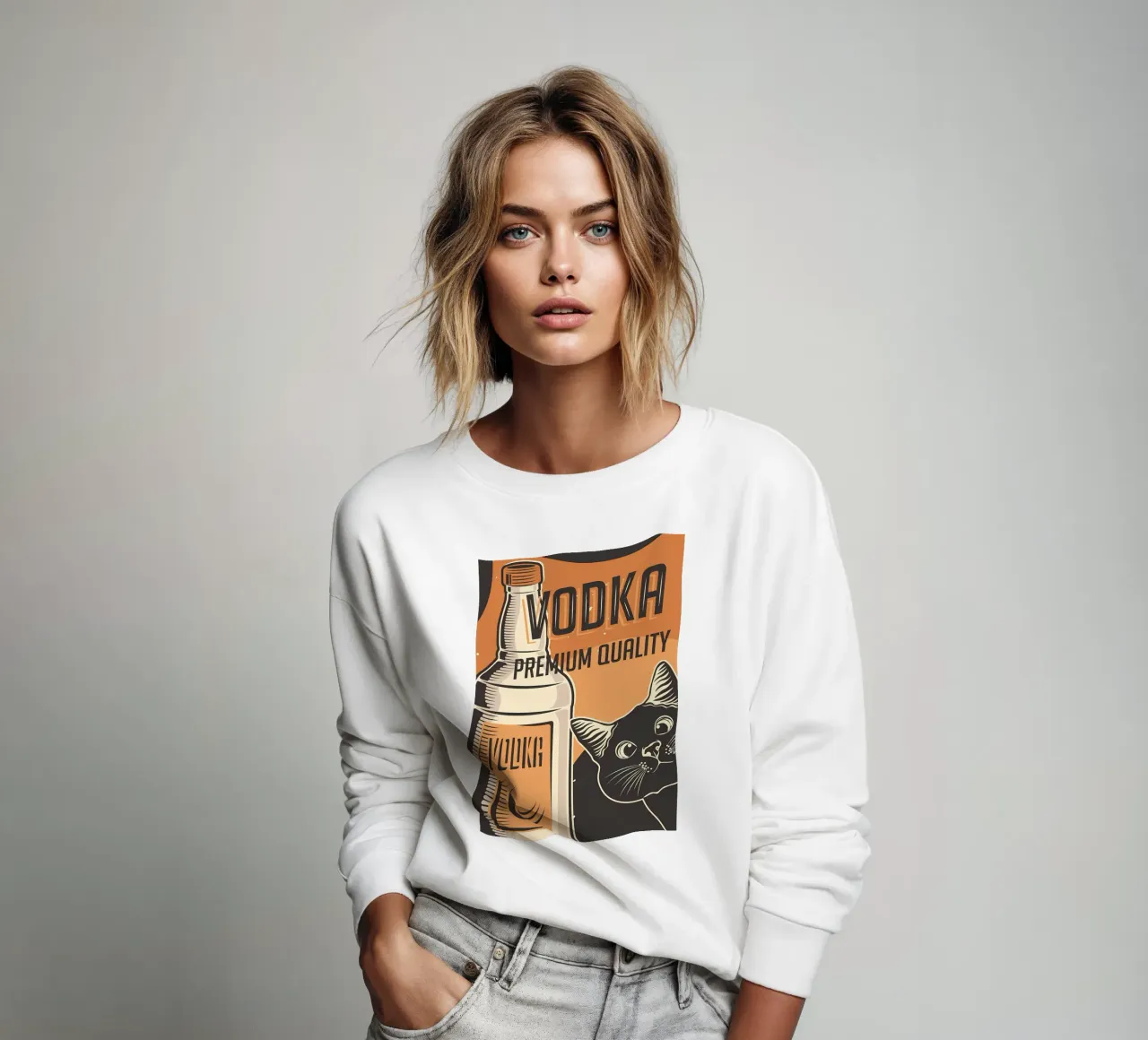 Gatto Vodka felpa da Monique A Hooper