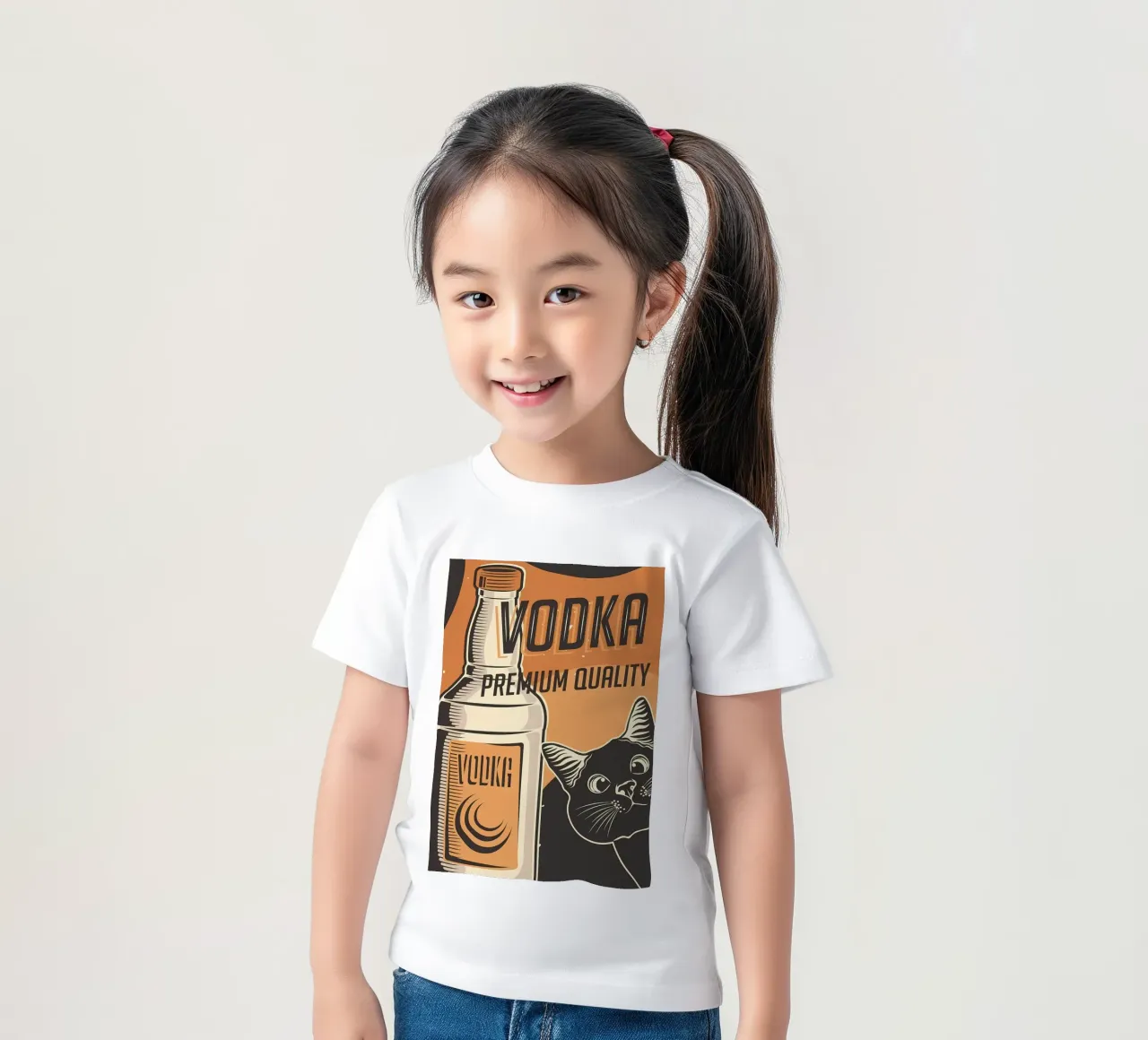 Wodka-Katze Kinder T-Shirt von Monique A Hooper