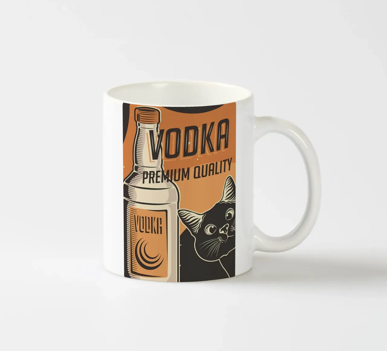 Gatto Vodka tazza in ceramica da Monique A Hooper