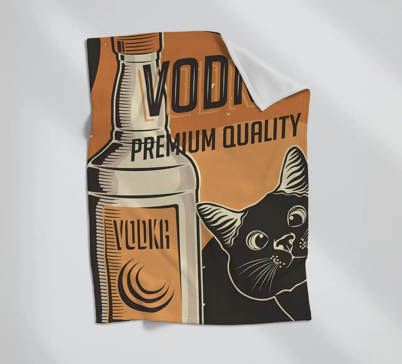 Gatto Vodka coperta in pile da Monique A Hooper