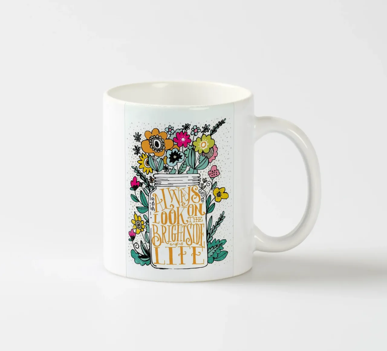 always look on the bright side ceramic mug by Matthew Taylor Wilson