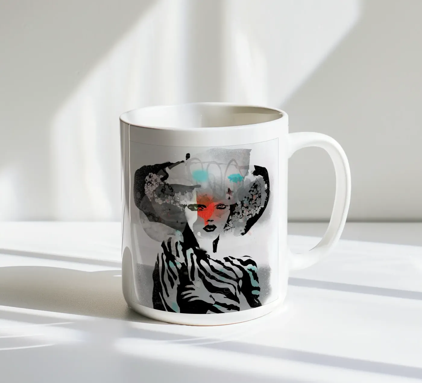 Swallow ceramic mug by Giulio Iurissevich