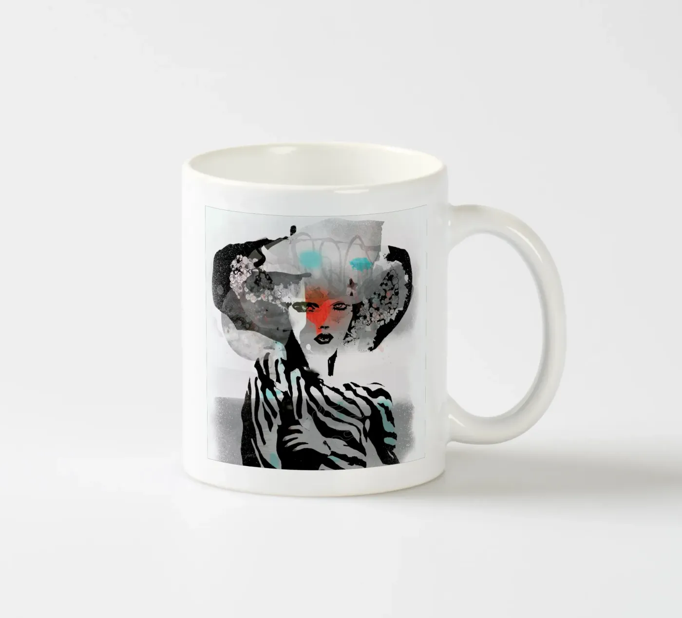 Swallow ceramic mug by Giulio Iurissevich