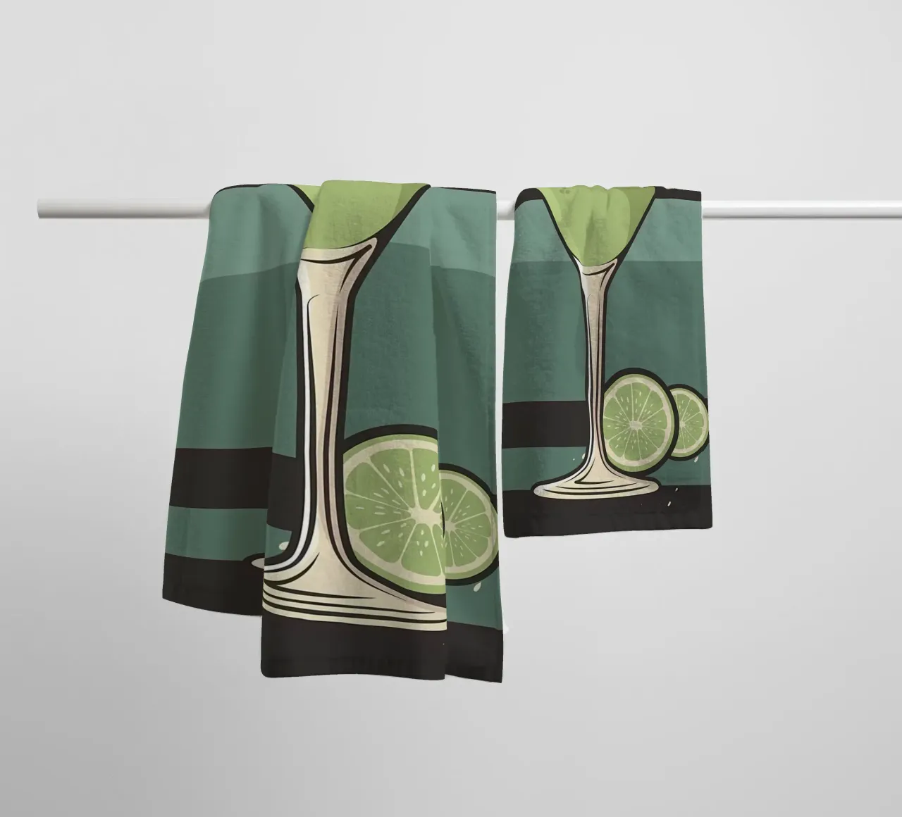 Cocktail di gatti asciugamano da bagno da Monique A Hooper
