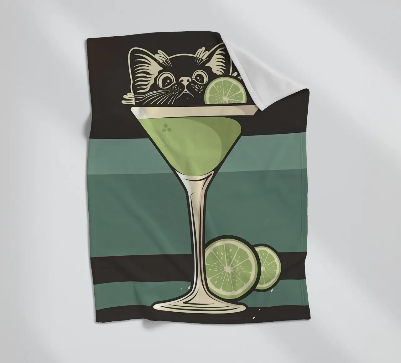 Cocktail di gatti coperta in pile da Monique A Hooper